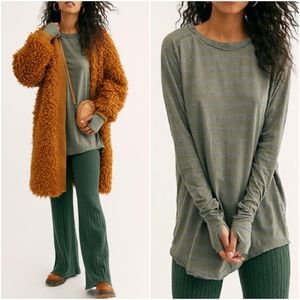 FREE PEOPLE Arden Stripped Tee